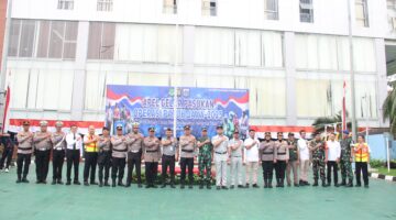 Danramil 02/Btc Apel Gelar Pasukan di Polres Bandara Soekarno Hatta