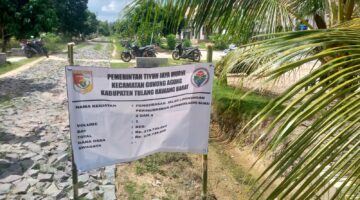 Pembangunan Jalan Ounderlag Tiyuh Jaya Murni Tubaba Sesuai Ketentuan