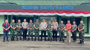Kapolres Sarolangun Kunjungan Kerja dan Silaturahmi ke Kodim 0420 Sarko