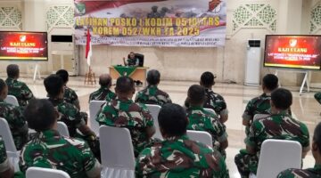 Tingkatkan Profesionalisme Satuan Teritorial, Danrem 052/Wkr Resmi Tutup Latihan Posko I Kodim 0510/Tigaraksa