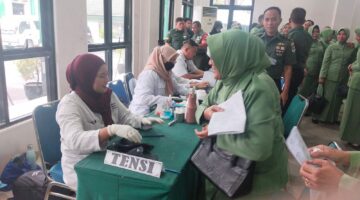 Kodim 0506/Tgr Gelar Bakti Sosial Donor Darah dalam Rangka HUT ke-80 Persit KCK