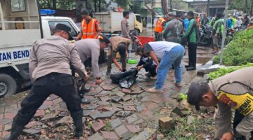 Tindak Lanjuti Arahan Presiden RI, Polsek Benda Kompak Jaga Lingkungan Bersama 3 Pilar