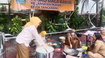 Ribuan Warga Terdampak Banjir, Kecamatan Periuk Maksimalkan Dapur Umum