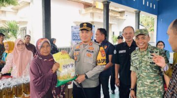 Gerakan Pangan Murah Polri Serentak, Polres Tulang Bawang Barat Hadir Untuk Bantu Masyarakat di Balai Tiyuh Candra Mukti