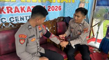 Ops Ketupat Krakatau 2026, Si Dokkes Polres Tulang Bawang Barat Gelar Patroli Kesehatan ke Pos Pengamanan