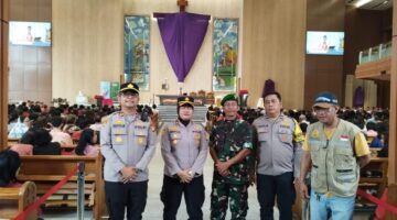Polsek Pinang Beri Pengamanan 5 Gereja Saat Jumat Agung dan Paskah