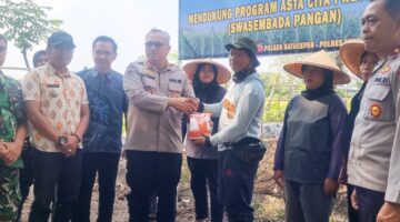 Polres Metro Tangerang Kota Dukung Swasembada Pangan, Lahan Tidur Disulap Jadi Kebun Jagung Pipil