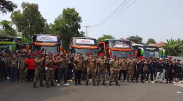 Hadiri Puncak Acara HUT Ke – 15, DPC Grib Jaya Purwakarta Berangkatkan Ratusan Anggota Ke Istora Senayan
