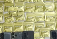 barang bukti narkoba jenis etomidate yang disita dari kelima pelaku yang ditangkap di dua lokasi yaitu Jakarta Utara dan Kabupaten Tangerang 