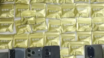 barang bukti narkoba jenis etomidate yang disita dari kelima pelaku yang ditangkap di dua lokasi yaitu Jakarta Utara dan Kabupaten Tangerang 