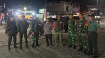 Menyisir Titik Rawan, Koramil 02/Btc dan Koramil 08/Pml Gencar Patroli Malam