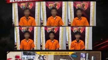 Kejar-Kejaran Sengit Berujung Baku Tembak, Tim URC Polres Tulang Bawang Ringkus Komplotan Pencuri Baterai Tower Bersenjata Api