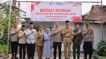 Polres Metro Tangerang Kota Bedah Rumah Warakawuri, Wujud Kepedulian kepada Keluarga Purnawirawan Polri