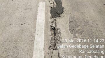 Jalan Gedebage Selatan Rp6,1 Miliar Disorot, Muncul Retakan dan Pengelupasan Beton, Publik Minta Evaluasi Menyeluruh