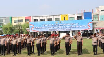 100 Personel Polres Metro Tangerang Kota Naik Pangkat, Kapolres: Ini Amanah yang Harus Dipertanggungjawabkan
