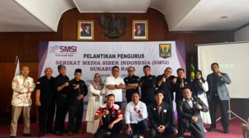 Hadiri Pelantikan SMSI Sukabumi Raya, Kadis Kominfosan: Perkuat Sinergi Media untuk Tingkatkan Literasi Publik