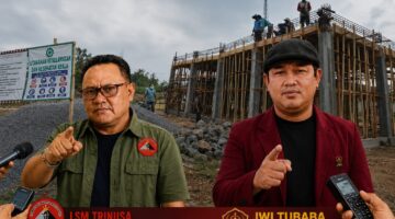 Abaikan K3, Proyek Pembangunan Kantor KUA di Tubaba Rp1,35 Miliar Disorot LSM dan JWI