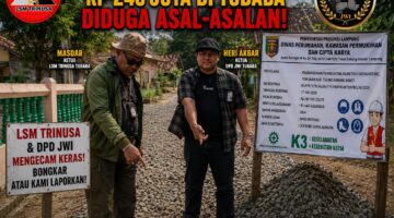 Diduga Abaikan Spesifikasi, Proyek Jalan Provinsi di Tubaba Disorot LSM dan JWI: Minta Dibongkar Ulang