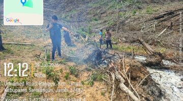 Nekat Bakar Lahan, Pria 60 Tahun di Desa Ranggo Diamankan Satreskrim Polres Sarolangun