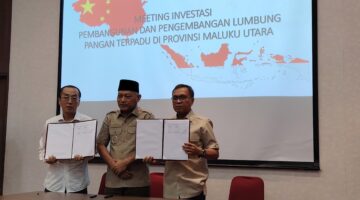 Memperkuat Ketahanan Pangan Nasional, Pemprov Maluku Utara dan Pemkab Halmahera Tengah Bahas Investasi Lumbung Pangan Terpadu Bersama CNBM