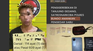 Satresnarkoba Polres Bungo Gagalkan Peredaran Sabu di Tanjung Gedang