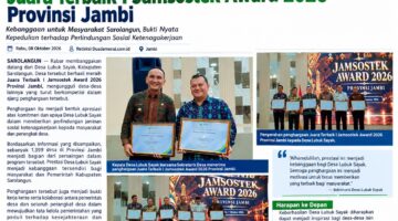 Desa Lubuk Sayak Raih Juara Terbaik I Jamsostek Award 2026 Provinsi Jambi