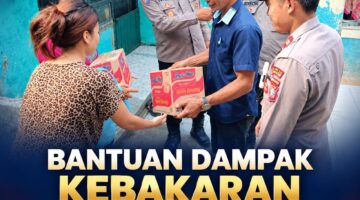 Polsek Legok, Salurkan Bantuan Sembako kepada Warga Terdampak Kebakaran