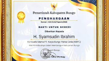 HUT ke-61 Kabupaten Bungo, PT KBPC Group Raih Penghargaan “Bakti Untuk Negeri”