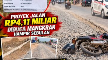 Proyek Jalan Rp4,11 Miliar di Tubaba Terhenti Sebulan, JWI Desak PUPR Buka Suara